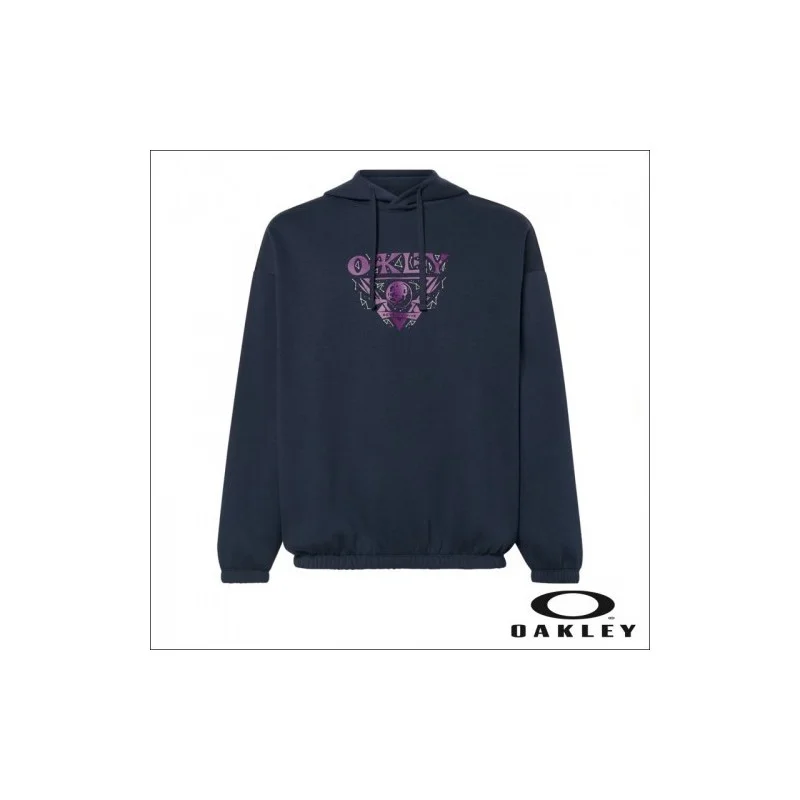 Oakley Hoodie Lunaformic Dark Blue - pink FOA404824-6AC Oakley hoodies-sweaters-Jacket-Pants