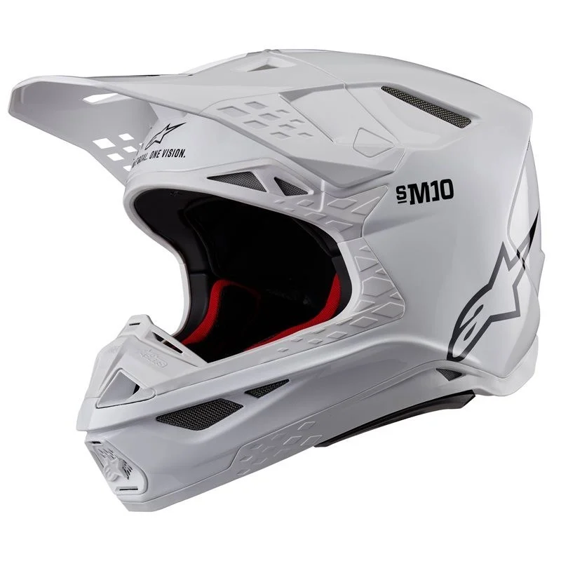 Casco Alpinestars SM10 Solid Carbon White Gloss 8300123-2180