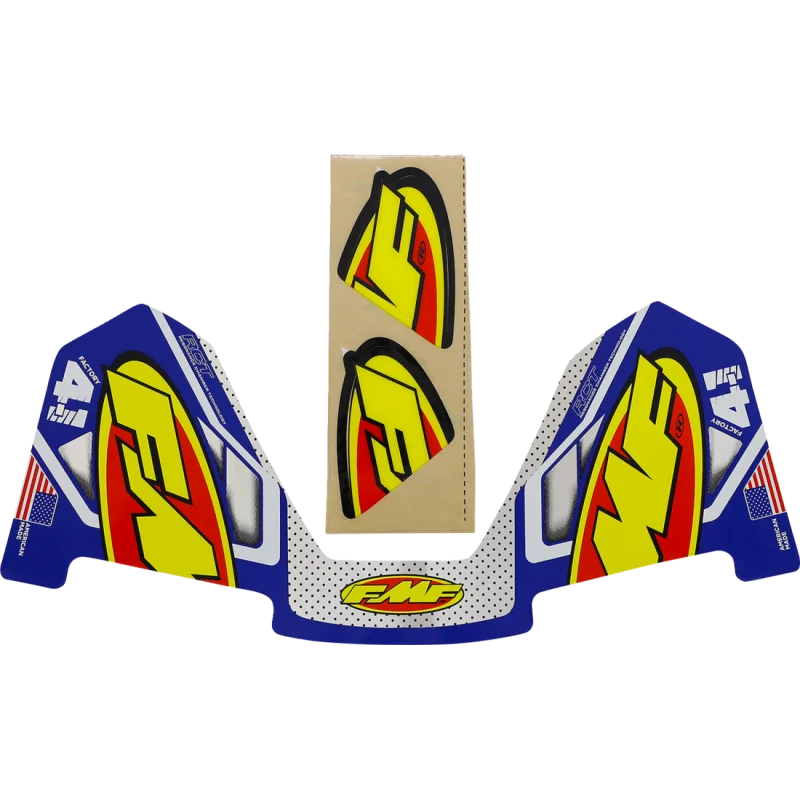 FMF DECAL REPLACEMENT FACTORY 4.1 RCT TITANIUM CARBON WRAP Blue Fmf