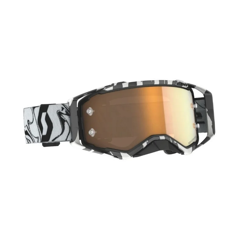 Goggle Scott Prospect Marble Black/White | Gold chrome works lens 2855367082324 Scott Motocross Goggles