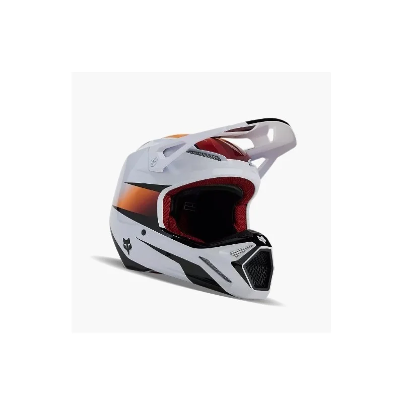 Helmet FOX V1 Flora White/Black 31372-058 Fox Motocross Helmets