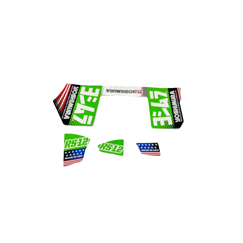 Yoshimura Decal set RS12 2024 "green" RS12-NB012 Yoshimura Exhaust (Parts & Accessories)