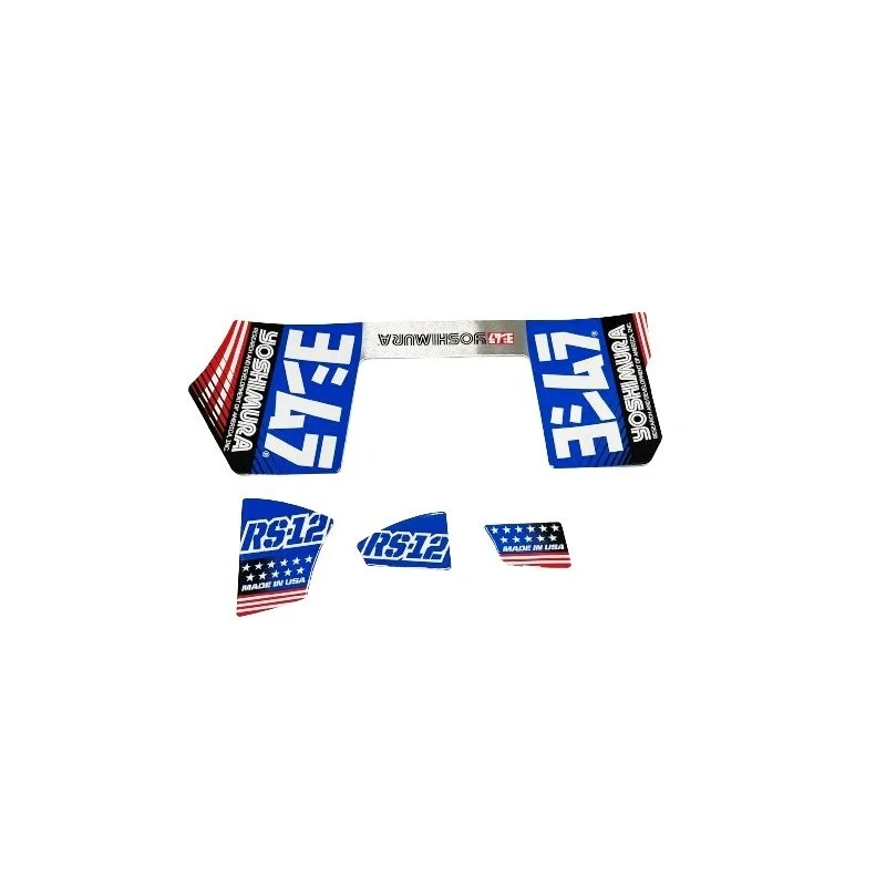 Yoshimura Decal set RS12 2024 "blue" RS12-NB013 Yoshimura Exhaust (Parts & Accessories)