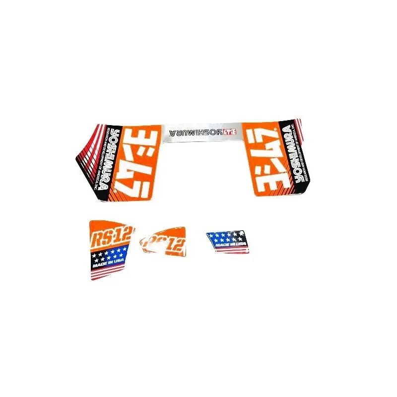 Yoshimura Decal set RS12 2024 "orange" RS12-NB014 Yoshimura Exhaust (Parts & Accessories)