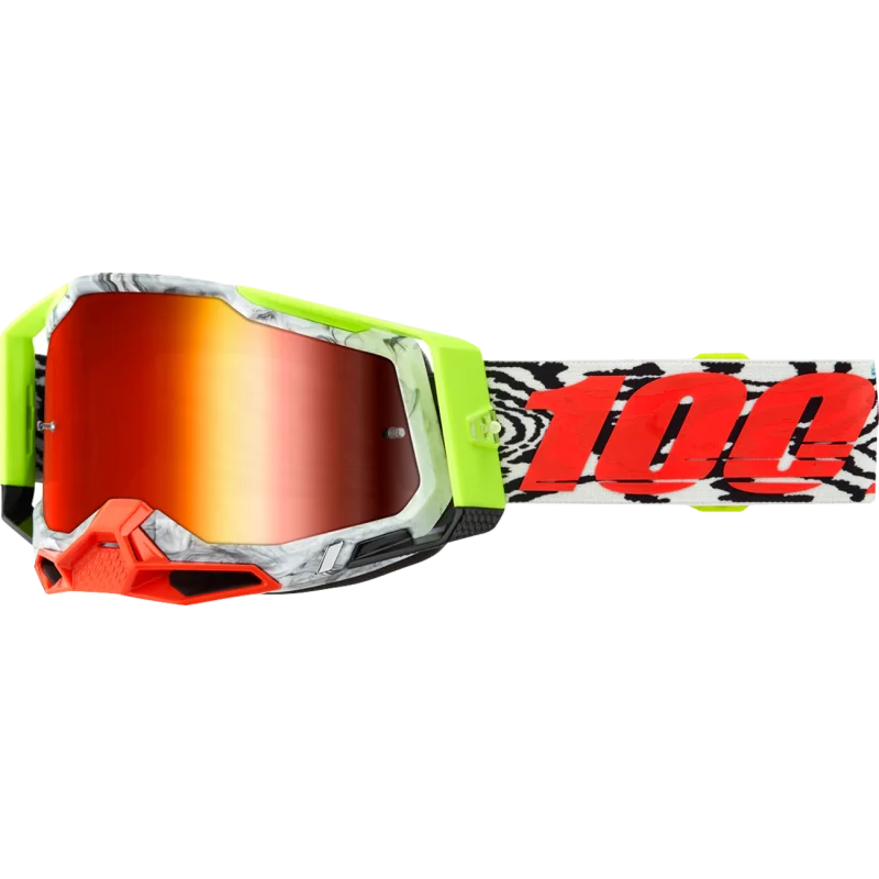 Goggle 100% Racecraft 2 Engal Mirror Red 26013611 100% Motocross Goggles