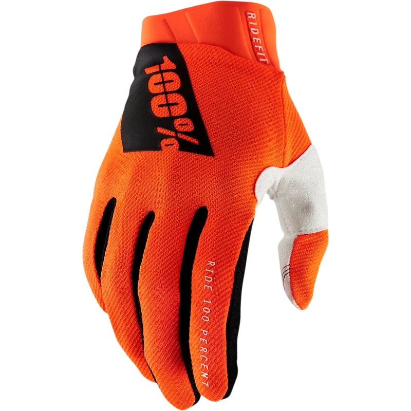 Gloves 100% Ridefit Fluo Orange 3330661 100% Gloves