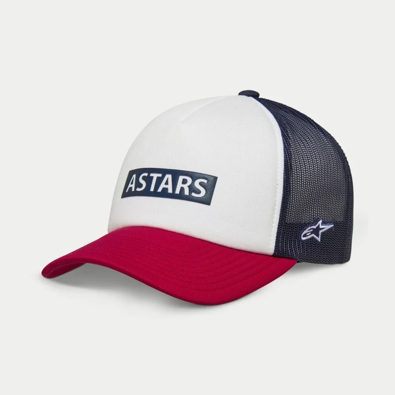 Casquette Trucker en Mousse Clarifiée Alpinestars Blanc/Rouge  1214-81190-2030-OS