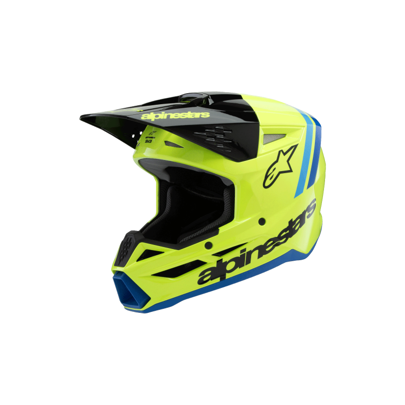 copy of casque Alpinestars SM5 SAIL YELLOW FLUO ENAMEL BLUE SILVER Alpinestars