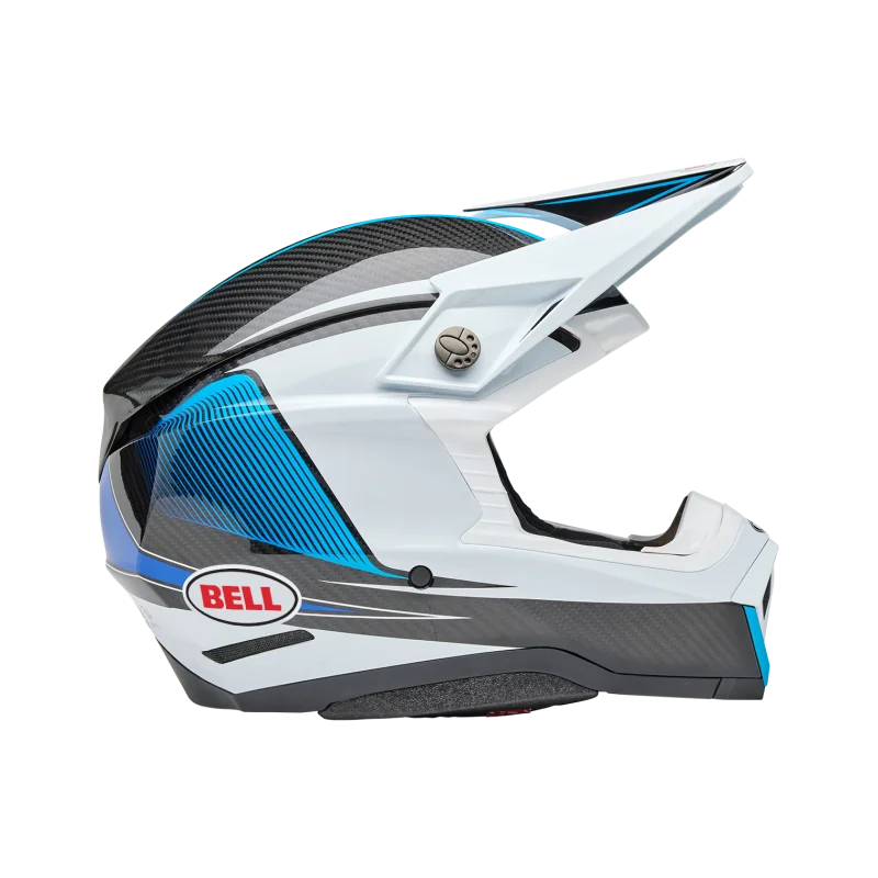 Helmet Bell Moto 10 Spherical 2025 Evade Gloss White/Blue 716376 Bell Motocross Helmets