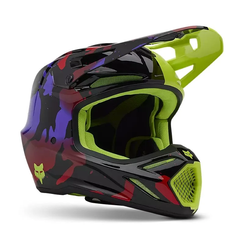 Helmet FOX V3 Throttle yellow 32998-130 Fox Motocross Helmets