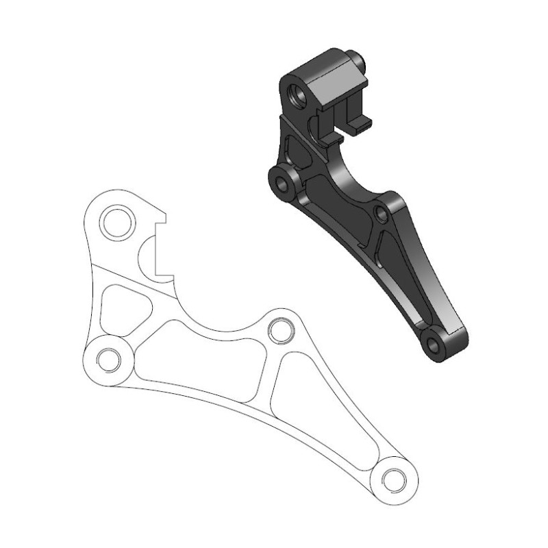 Supermoto Street Bremsscheiben-Adapterhalterung 320mm | Honda CR 1995-2003