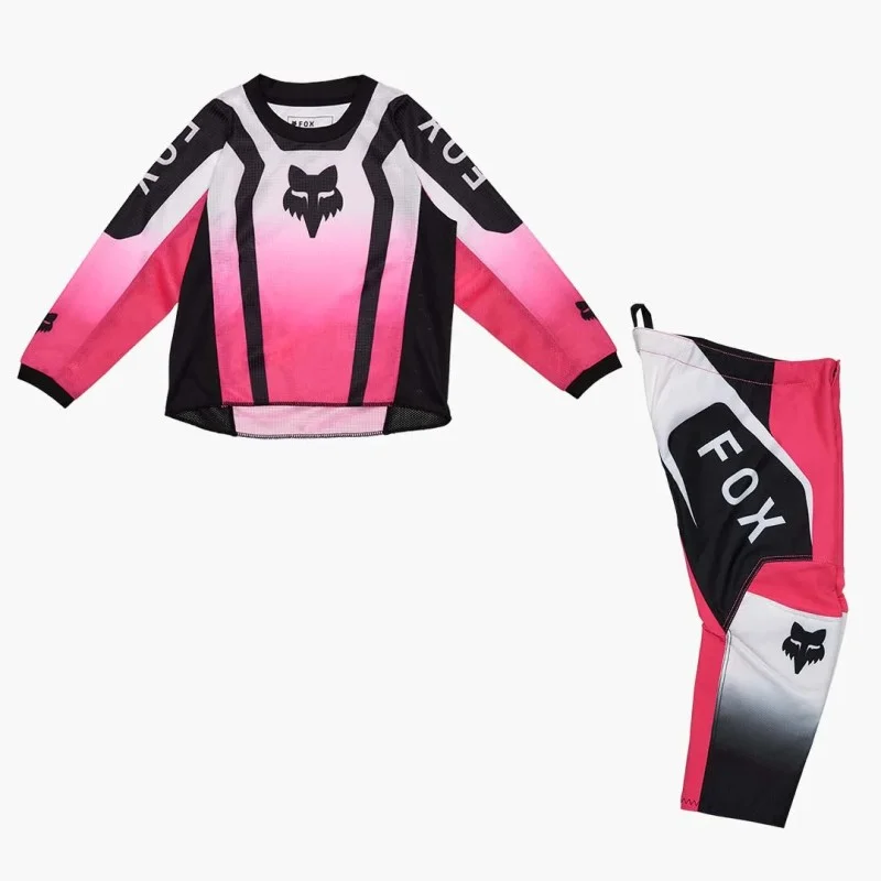 Jersey und Hose Kinder-Kit FOX 180 Lean|Schwarz/Rosa