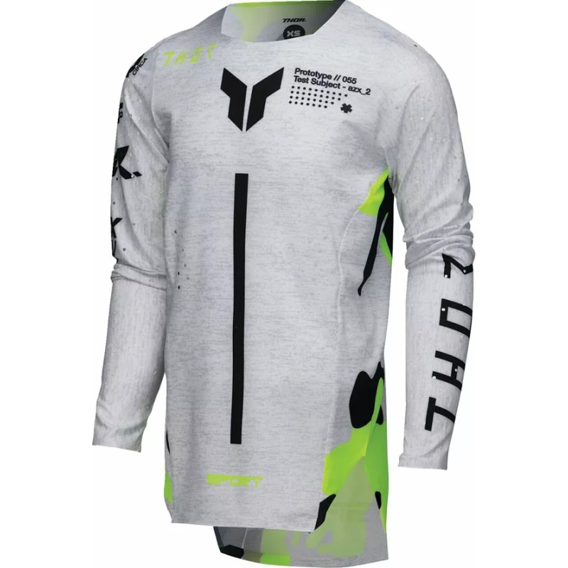 Jersey Thor Sportmode Riot White/Acid 291225YT Thor Kids Clothing Motocross Gear