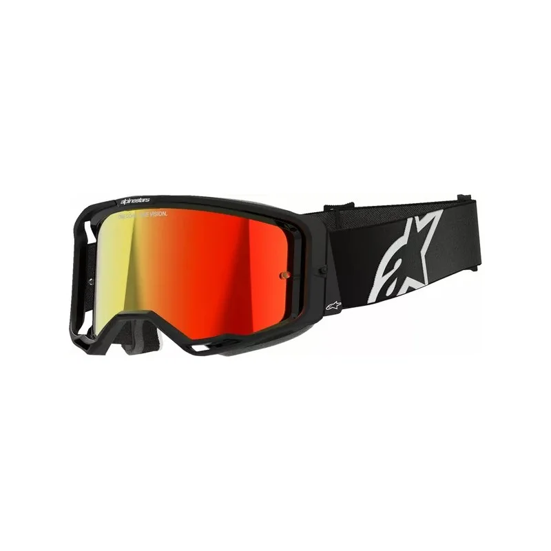 Alpinestars Vision 8 Corp Schwarz MX-Brille | Rot Verspiegelten Gläsern