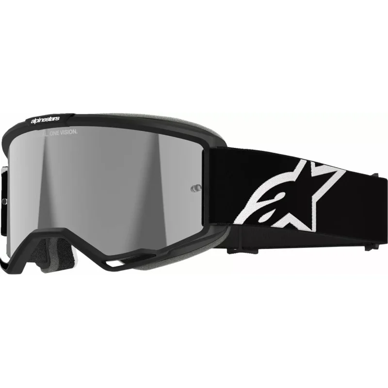 Masque Alpinestars Vision 5 Corp Noir|Lentille miroir argentée