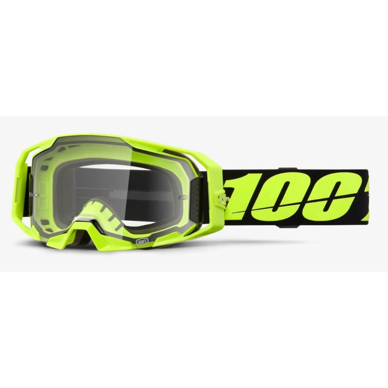 Crossbrille 100 %  ARmatic-Maske, Schwarz, Gelb, Fluo | Klare Linse