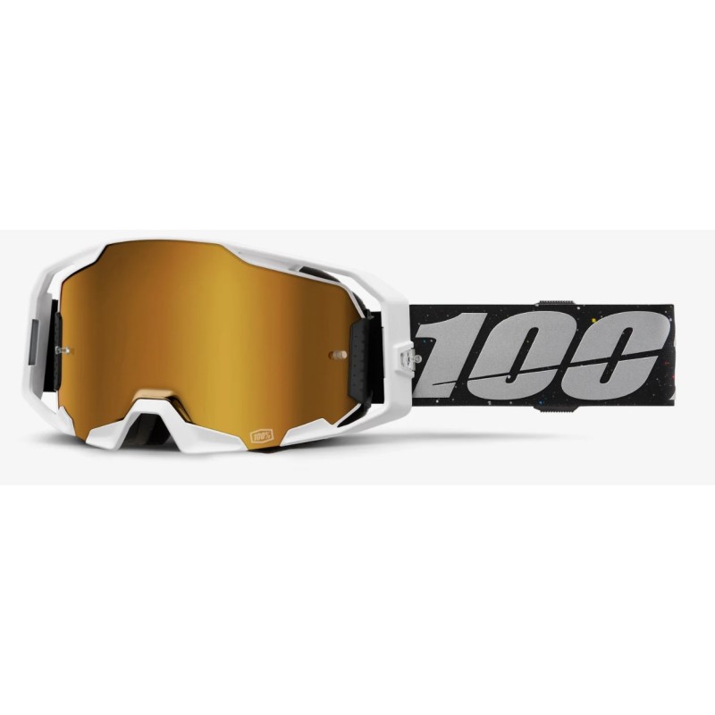 100% ARmatic Rapid Racer Goggle | True Gold Mirror Lens 26013798 100% Motocross Goggles