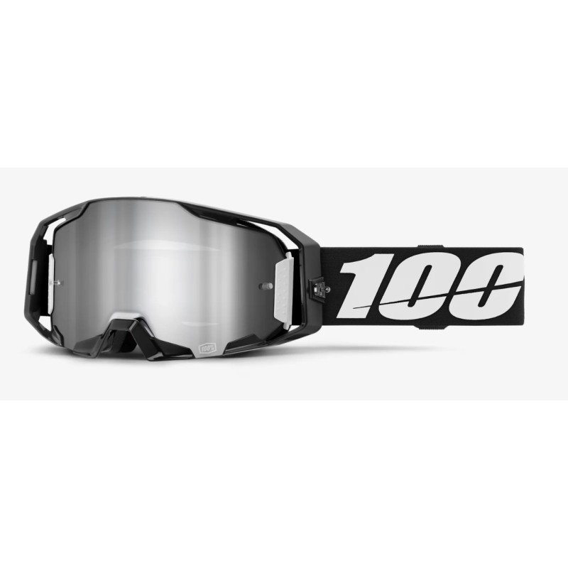 Crossbrille 100 % ARmatic Schwarz | Silber verspiegelte Linse