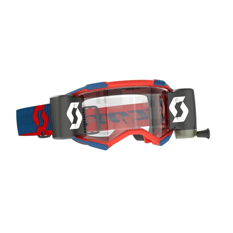 Goggles mx Scott Fury WFS Neon Red/Blue | Clear Works Lens 2785967698113 Scott Motocross Goggles