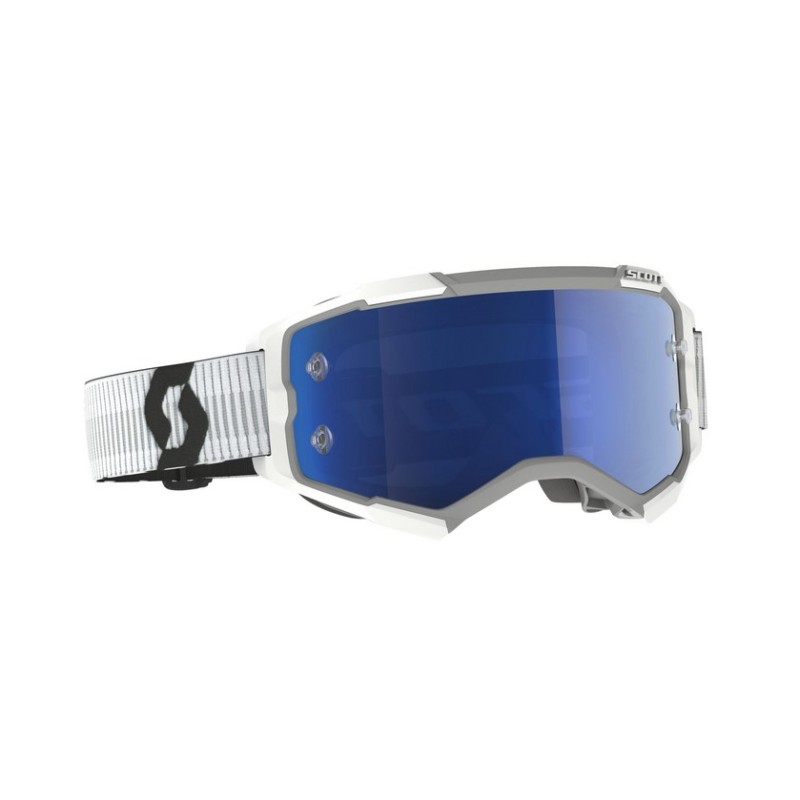 Goggles mx Scott Fury White | Mirror Blu Lens 2728280002349 Scott Motocross Goggles