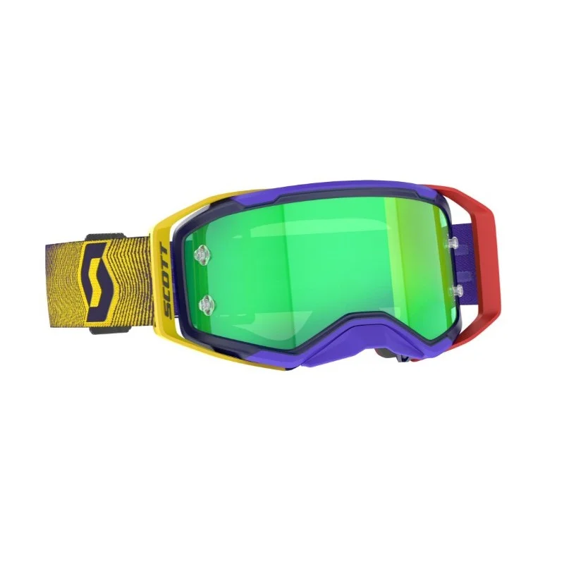 Scott Prospect 2.0 Goggle Red/Yellow | Green Chromo Works Lens 4214711648279 Scott Motocross Goggles