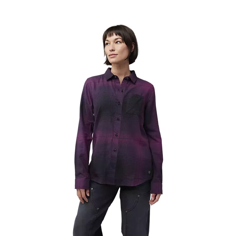 FOX Traildust Flanellhemd - Damen | Sangria Farbe