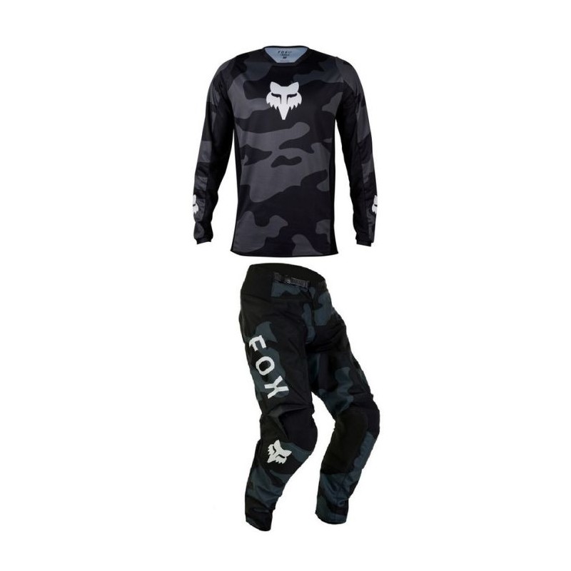 Gear Set FOX 180 Bnkr | Black Camo 31280-247+33720-247 Fox Combo Jersey & Pant Motocross/Enduro