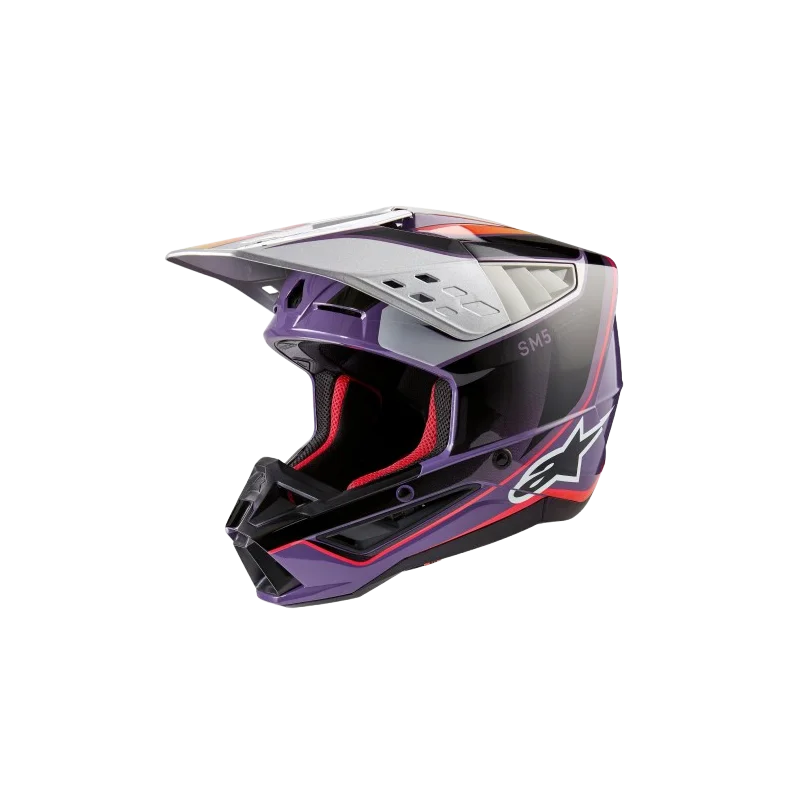 Casco Alpinestars SM5 SAIL Violet/Black/Silver Gloss 8306723-3119