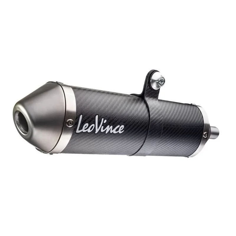 Silencer LeoVince black edition | Fantic XM-XE 50 17006B LeoVince Exhaust Pipe & Silencer 2 stroke