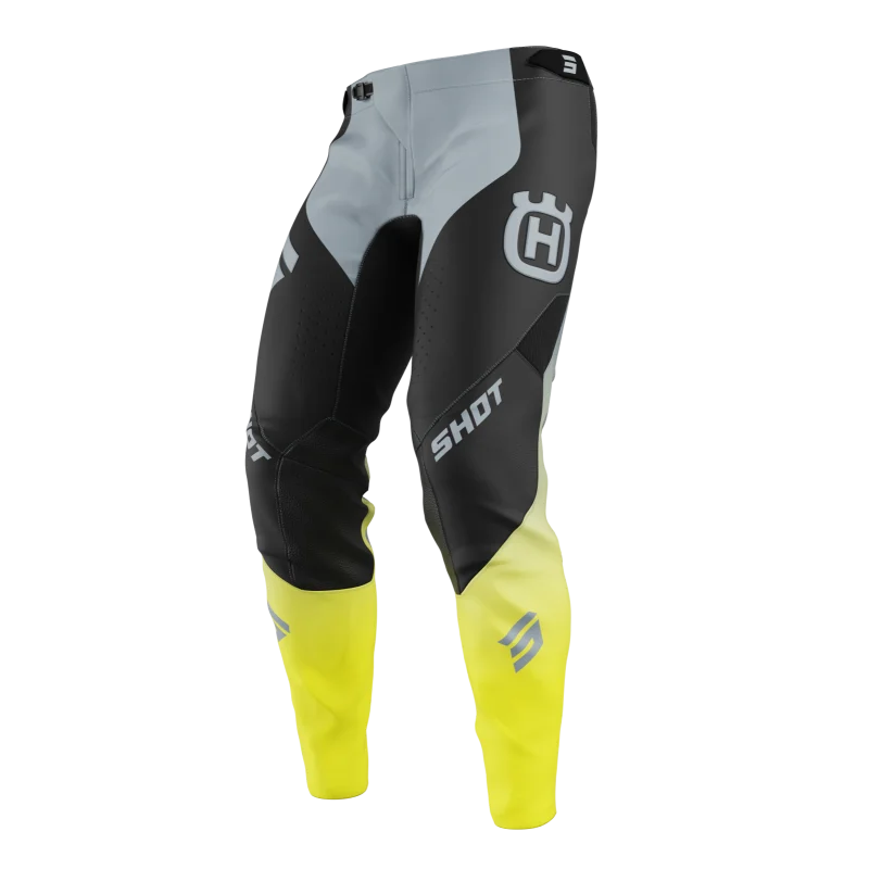 Pant Shot Aerolite Husqvarna Black Grey 2025 A06-11A1-A01 Shot Combo Jersey & Pant Motocross/Enduro