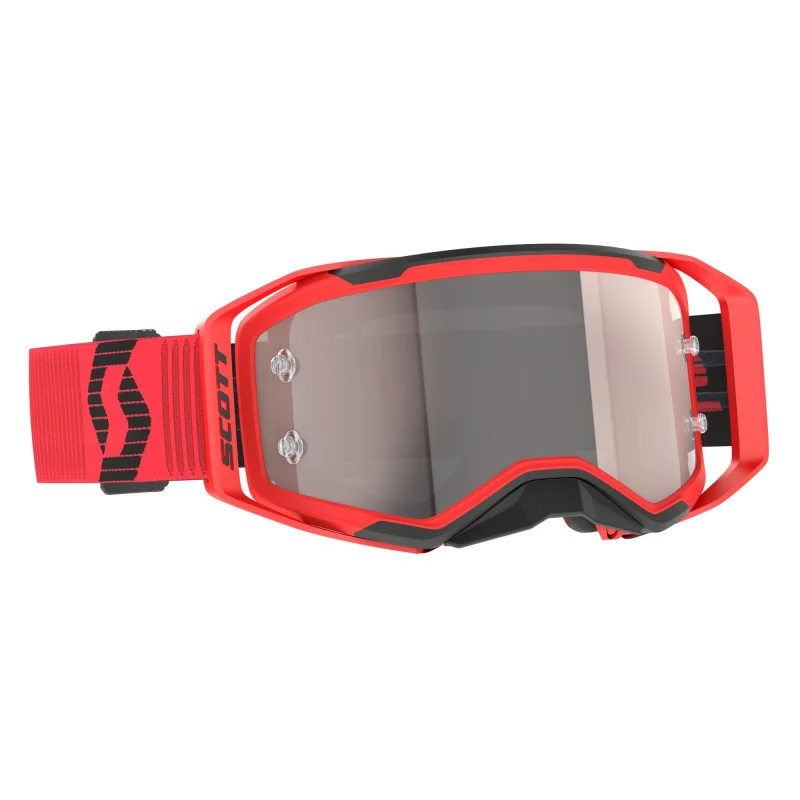 Scott Prospect 2.0 Goggle Black Red | Silver Chromo Works Lens 4214711018269 Scott Motocross Goggles