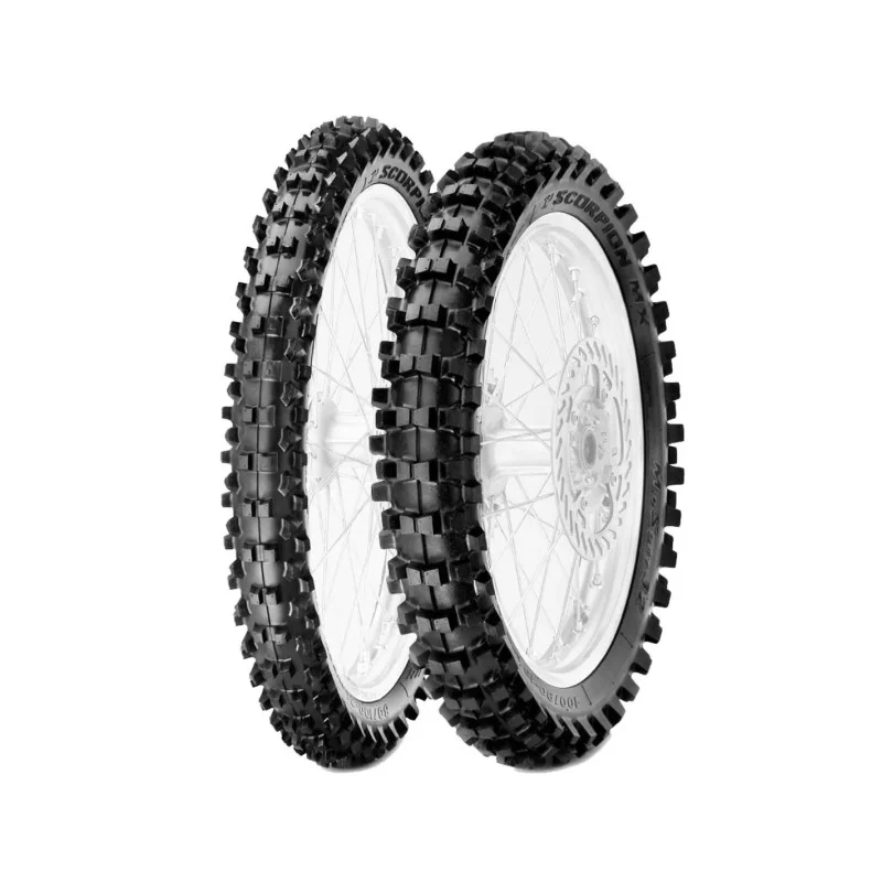 Pirelli MX32 MidSoft tires front 80/100-21 + rear 110/90-19 TRENPIR Pirelli  Motocross-Enduro Tyres