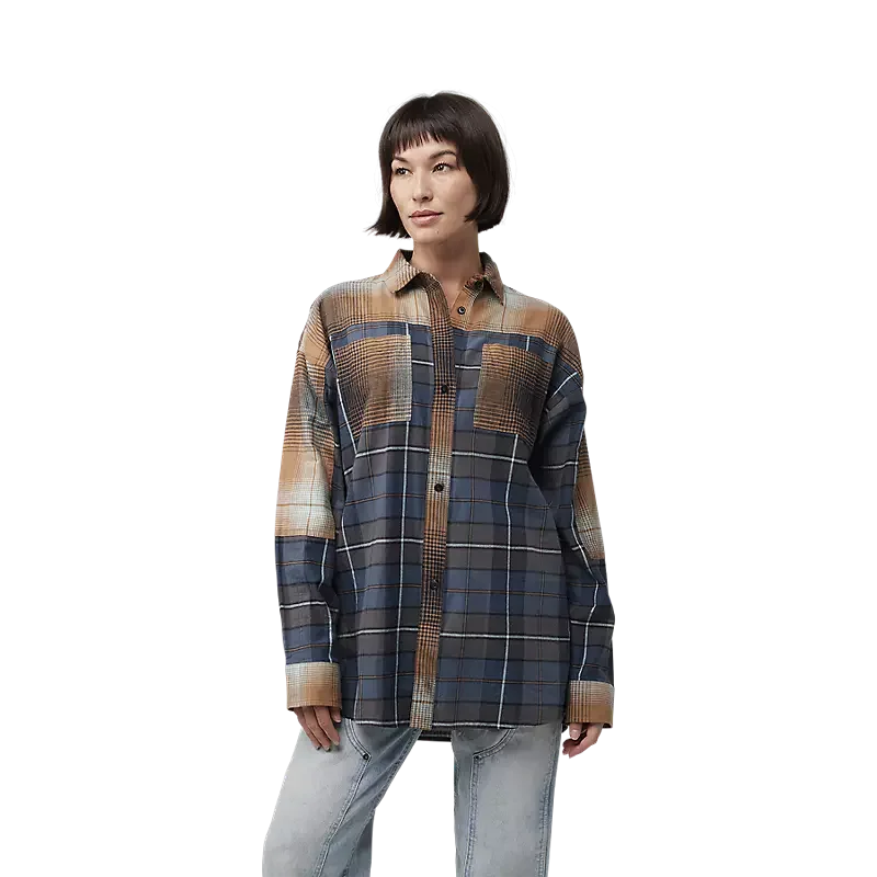 FOX Oversized Flannel Shirt Women 32827-564 Fox T-Shirt & Tank