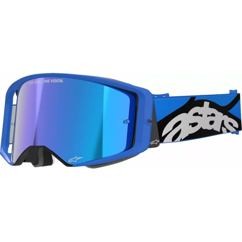 Mx Goggle Alpinestars Supertech Stream Blue Mirror Lens 5100625-7271 Alpinestars Motocross Goggles