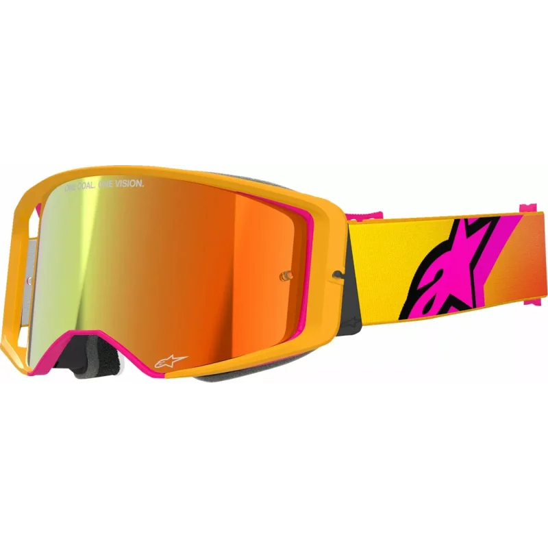 Mx Goggle Alpinestars Supertech Corp Absolute Vision Yellow/Pink mirror lens 5100325-5023-OS Alpinestars Motocross Goggles