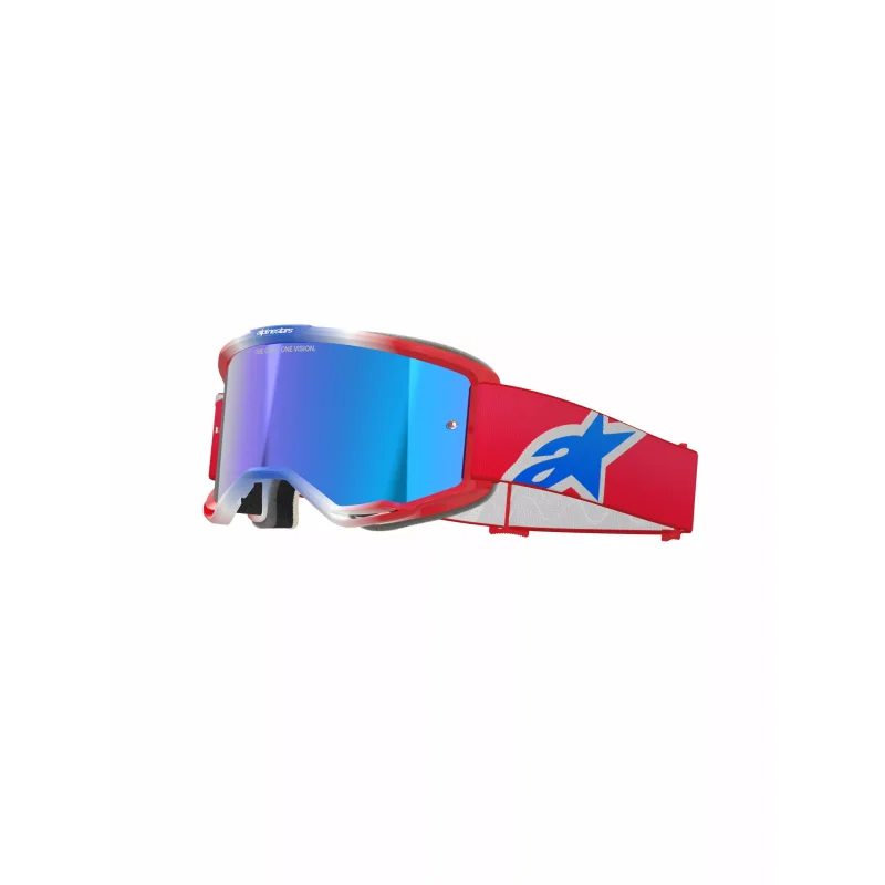 Mx Goggle Alpinestars Vision 5 Corp Red/White Mirror Lens 5101825-3075-OS Alpinestars Motocross Goggles