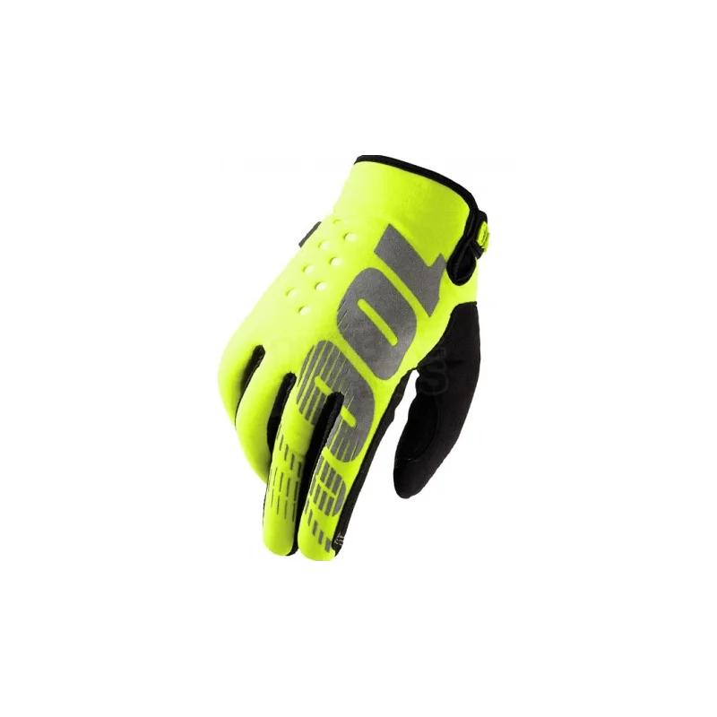 Winter Gloves 100% Brisker Fluo Yellow 3710 100% motocross-handschuhe