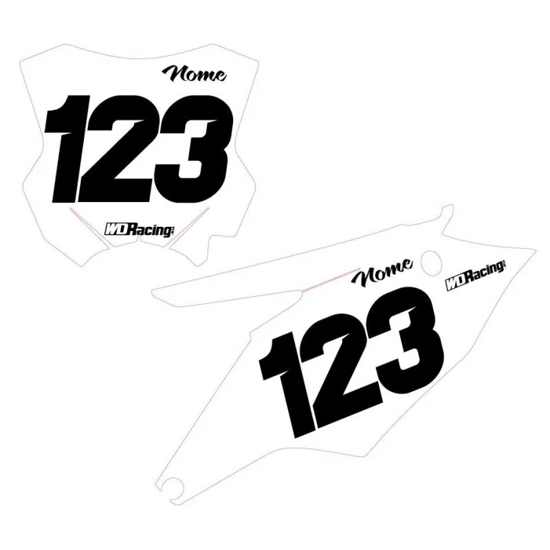 Number plates decal Kawasaki-Solid Solid-Kaw WD Graphics Kawasaki