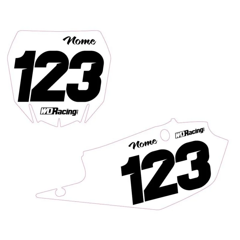 Number plates decal Yamaha-Solid SOLID-YAM WD Graphics Yamaha