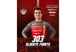 Alberto Forato Firma con Ship To Cycle Honda SR Motoblouz